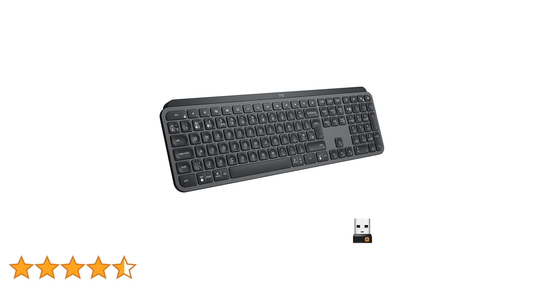 Logicool　mxkeys Logitech MX Keys bezprzewodowa klawiatura, odbiornik